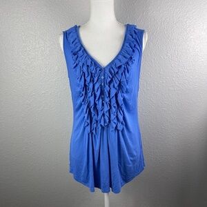 Pretty Blue top with ruffle details